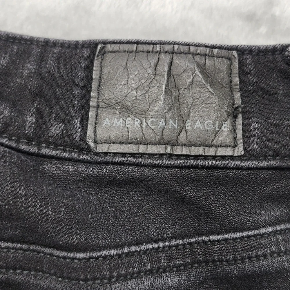 American Eagle Jeans Womens 6 Black Super High Rise Jegging Stretch Denim Preppy